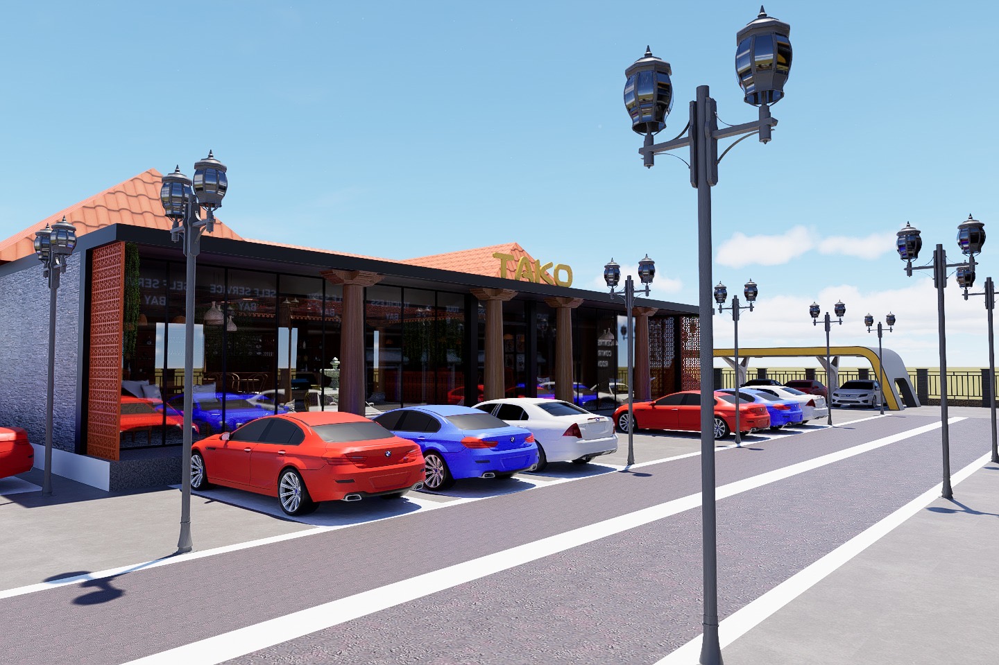 TaKo outlet — forecourt and wash bay entrance
