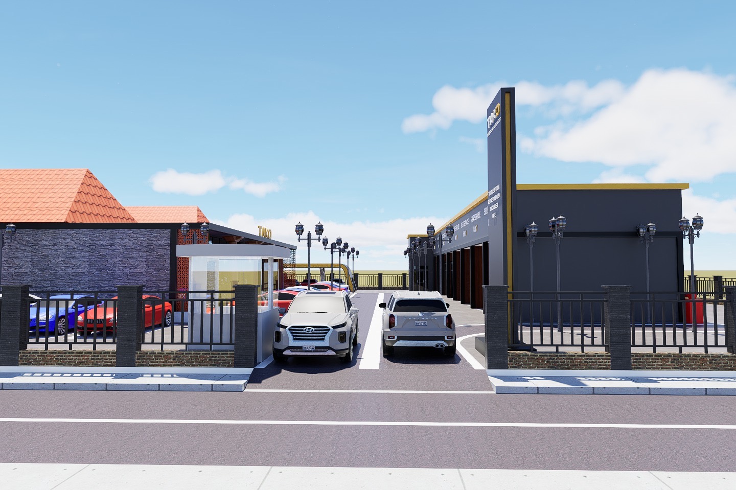 TaKo outlet — EV charging canopy